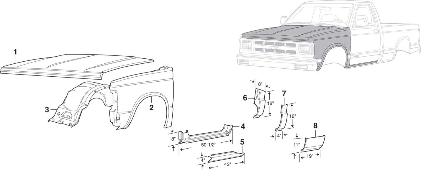 2002 chevy blazer parts diagram