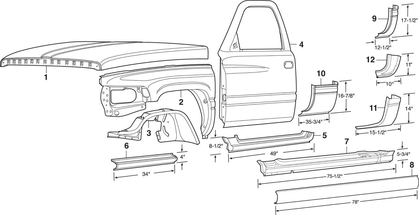 2002 ford f150 body parts diagram