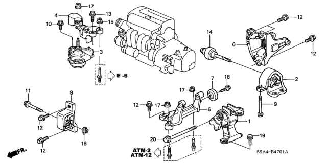 2003 honda crv engine parts diagram