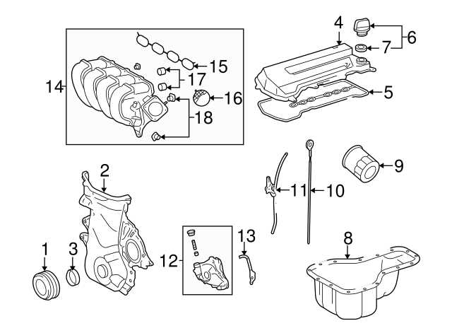 2004 toyota camry engine parts diagram