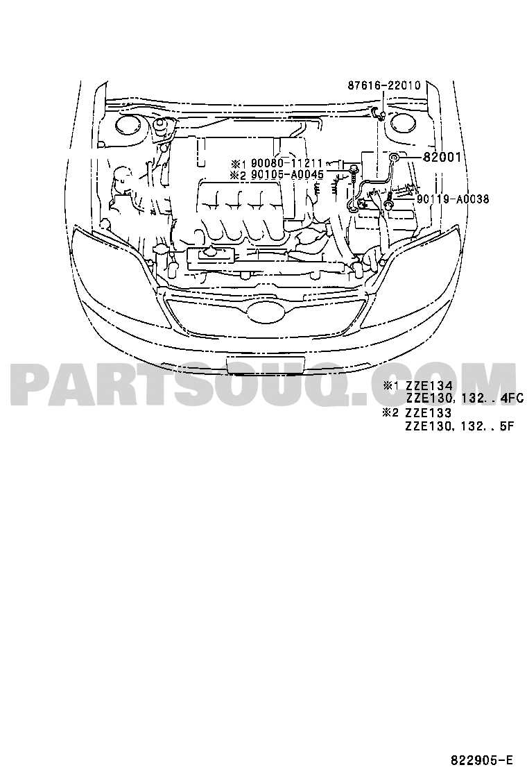 2004 toyota corolla engine parts diagram