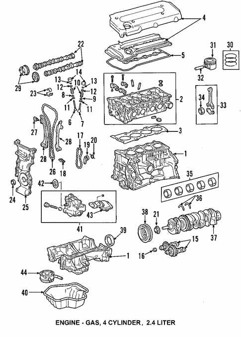 2004 toyota camry engine parts diagram