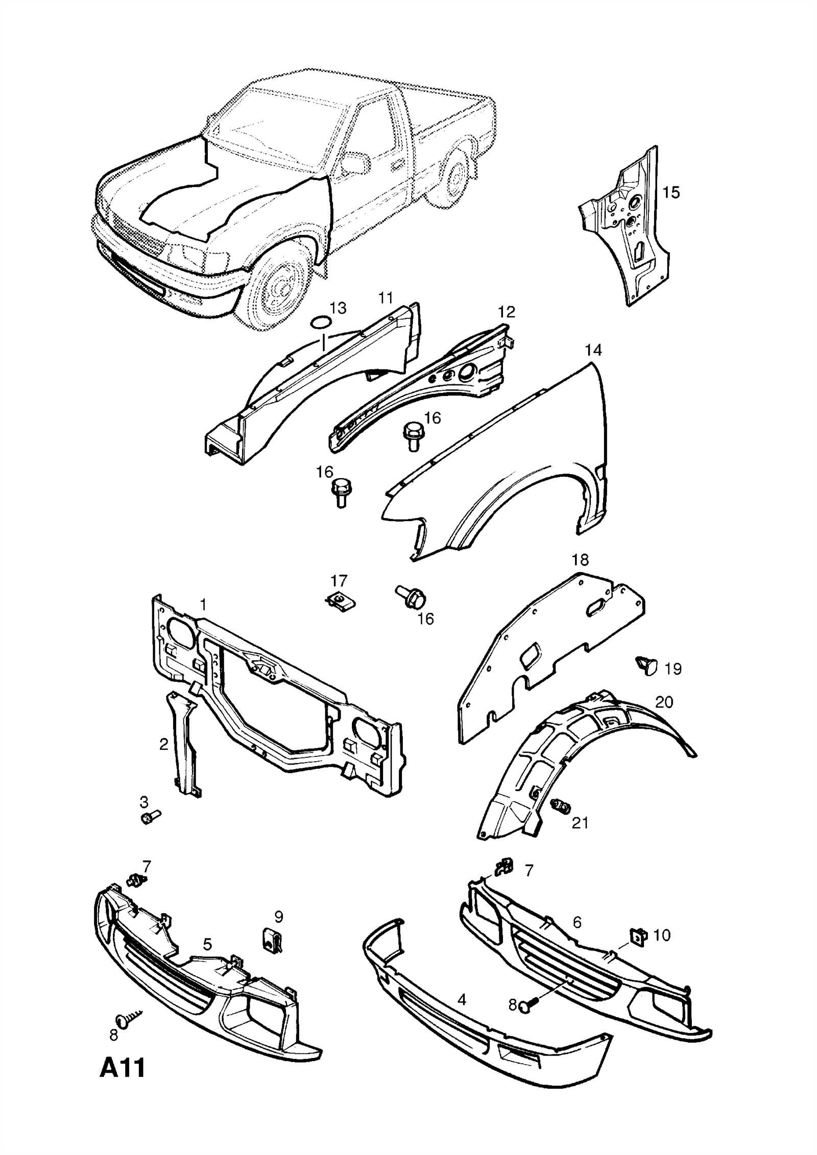 2005 ford f150 body parts diagram