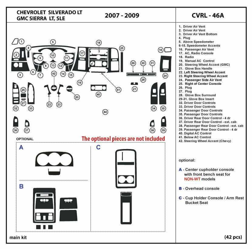 2007 gmc sierra parts diagram