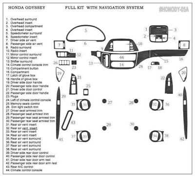 2009 honda odyssey parts diagram