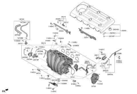 2011 hyundai santa fe parts diagram