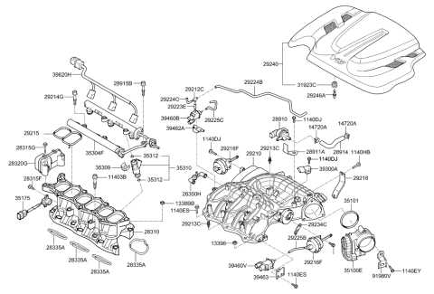 2011 hyundai santa fe parts diagram