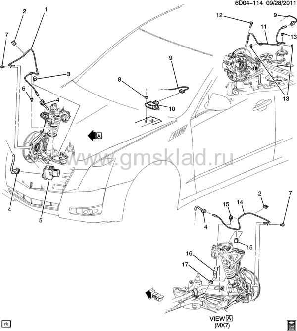 2012 cadillac cts parts diagram