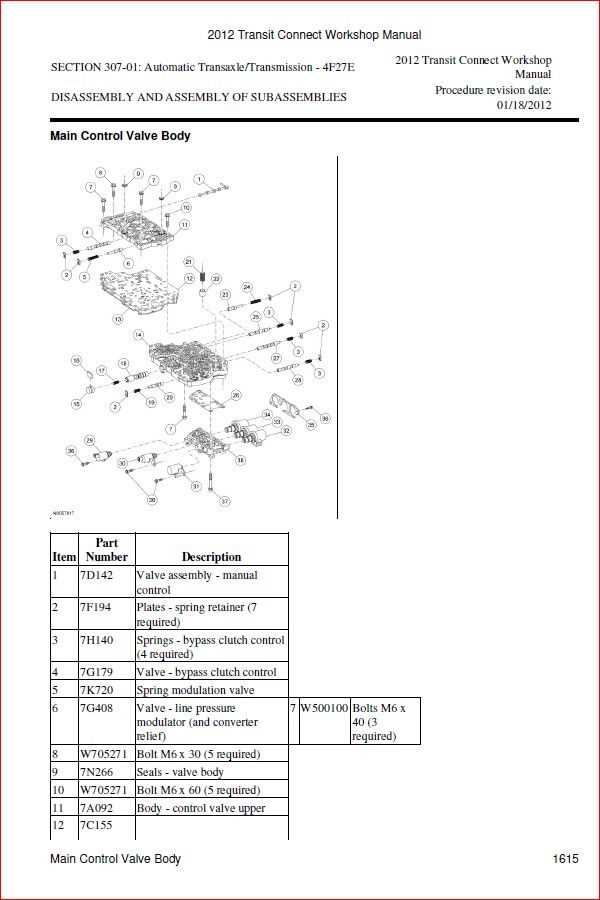 2012 ford transit connect parts diagram