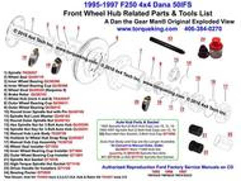 2012 ford f250 front axle parts diagram