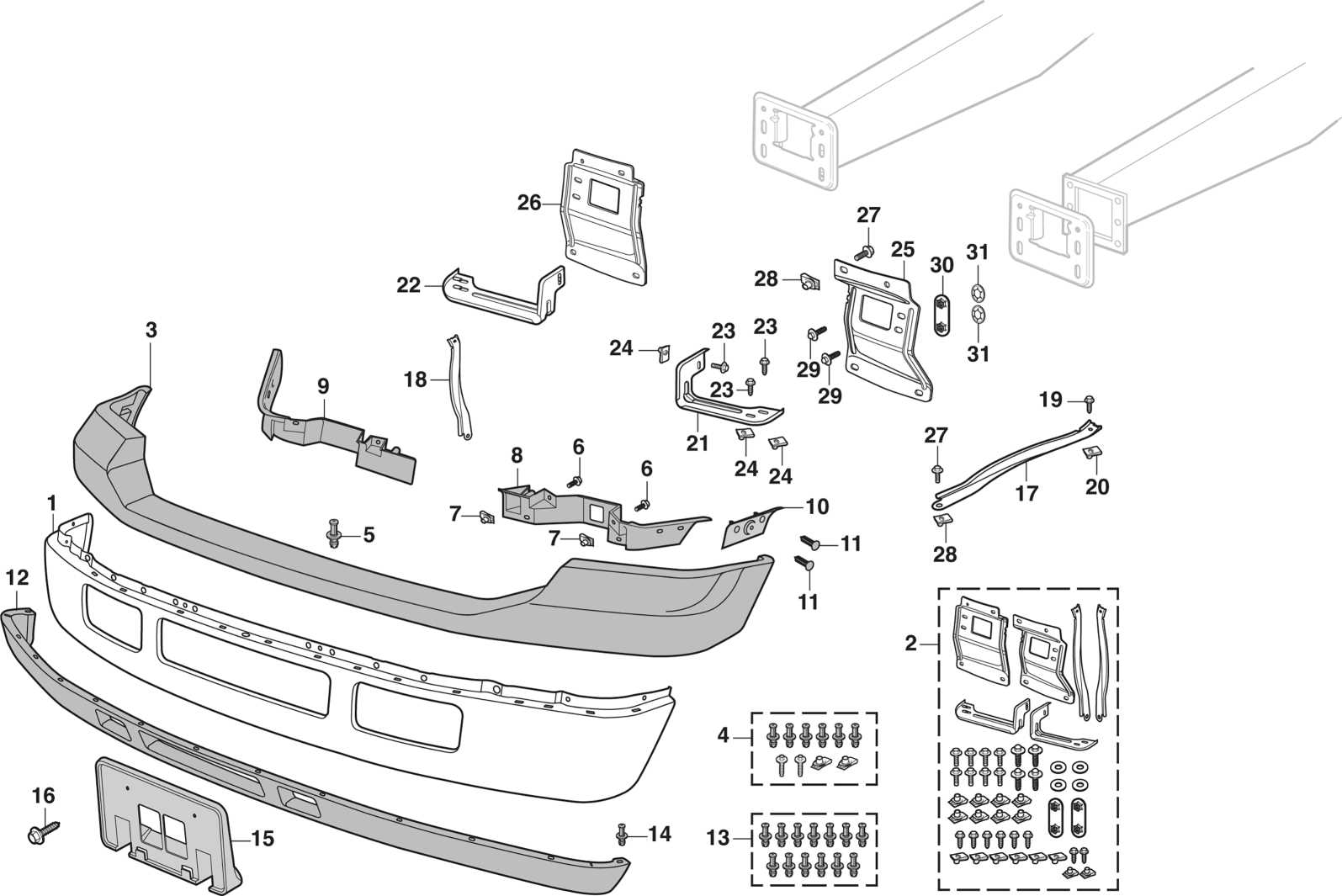 2013 ford f250 front end parts diagram