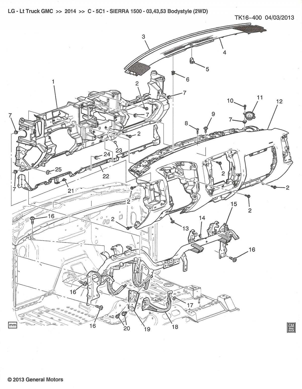 2014 chevy silverado parts diagram