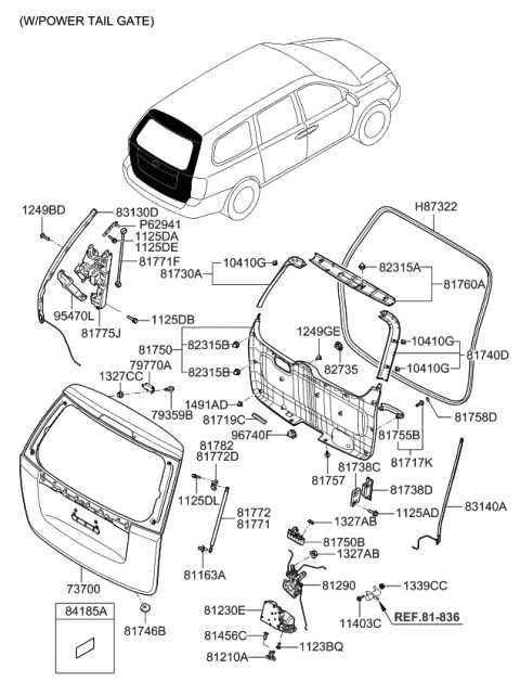 2015 honda odyssey body parts diagram