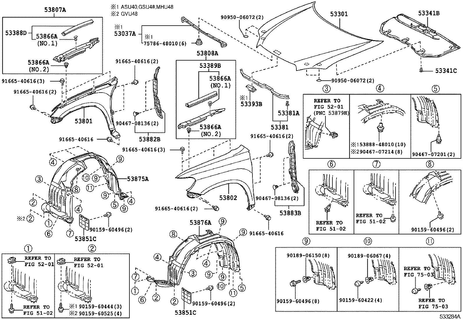 2015 toyota highlander parts diagram