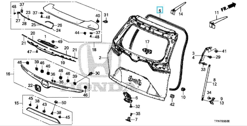 2017 honda cr v body parts diagram