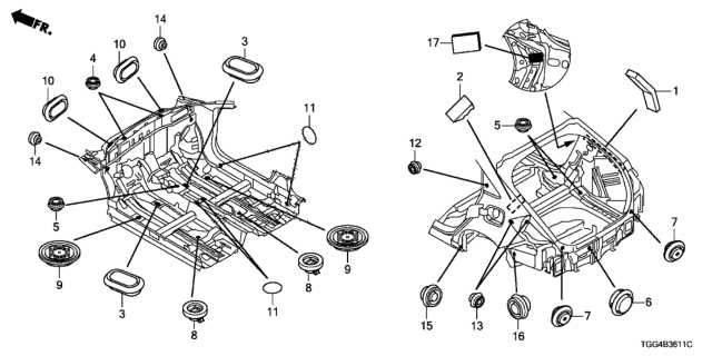 2017 honda civic parts diagram