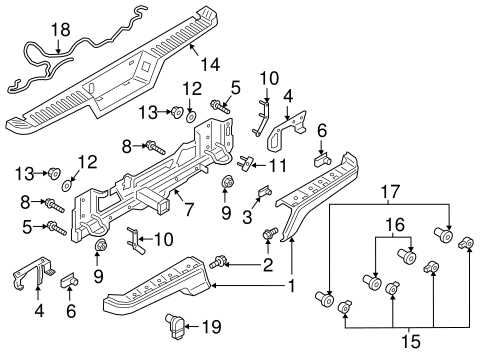 2018 ford f 150 rear bumper parts diagram