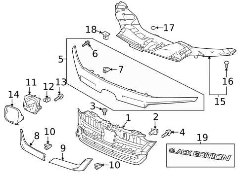 2019 honda pilot parts diagram