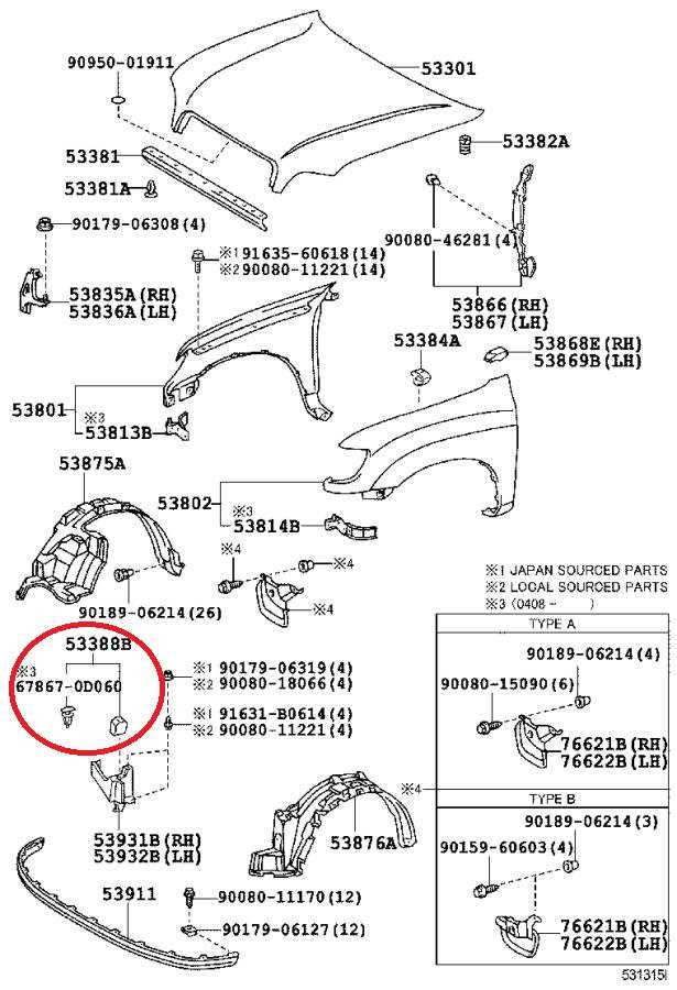 2019 toyota tacoma parts diagram