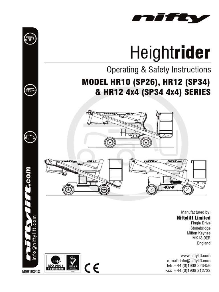 nifty lift parts diagram