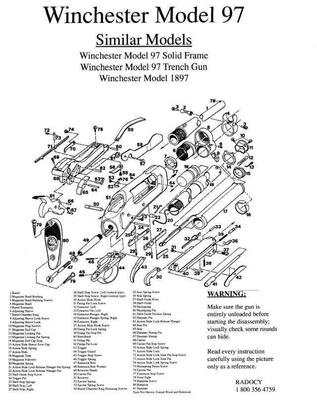winchester model 1897 parts diagram