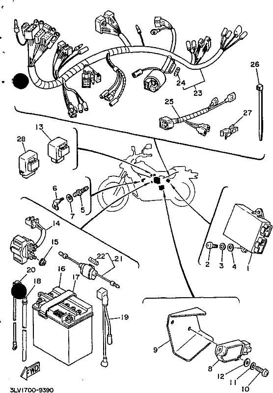 yamaha virago 250 parts diagram