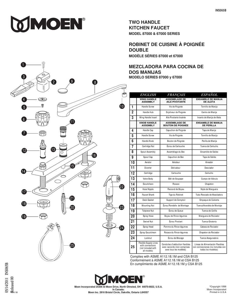 moen 7100 parts diagram