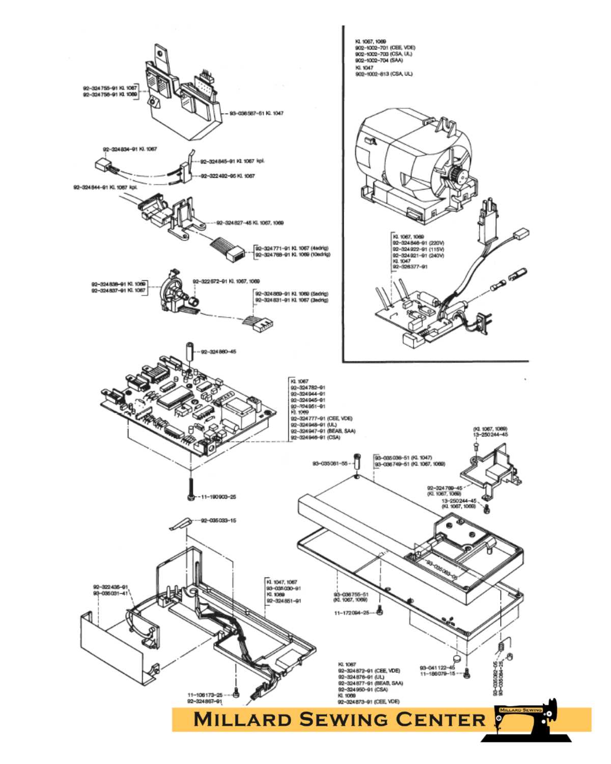 pfaff 1222 parts diagram