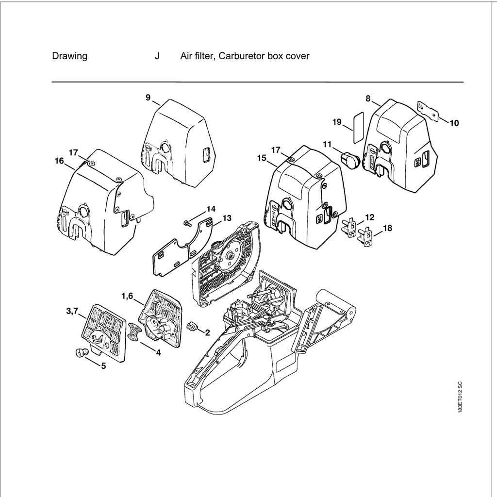 husqvarna ms360 parts diagram