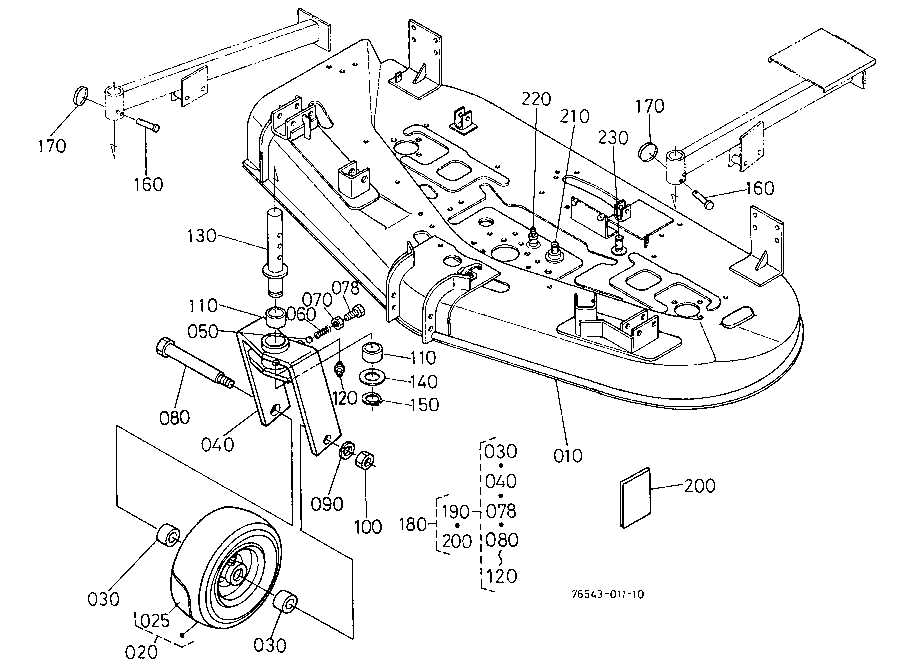 kubota 60 inch mower deck parts diagram