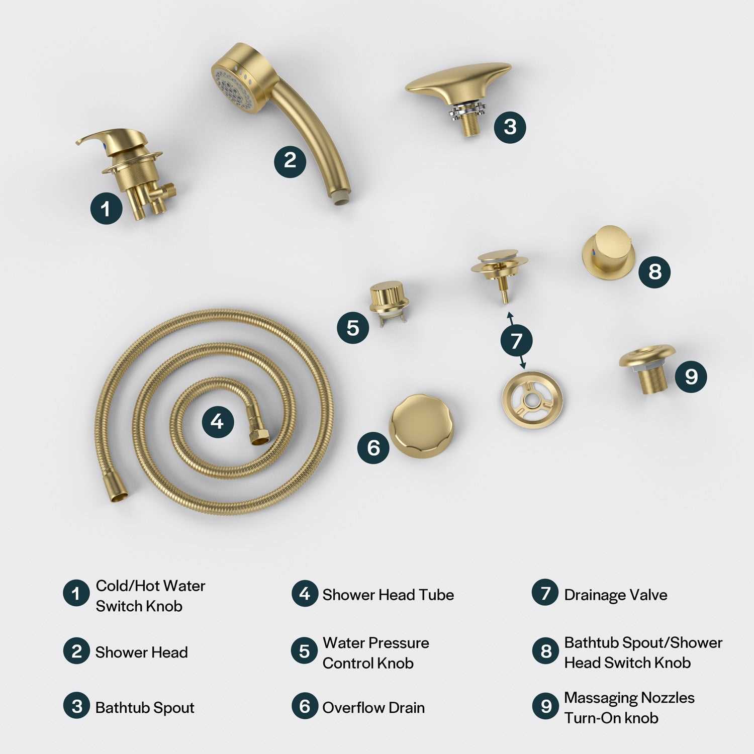 bathtub faucet parts diagram