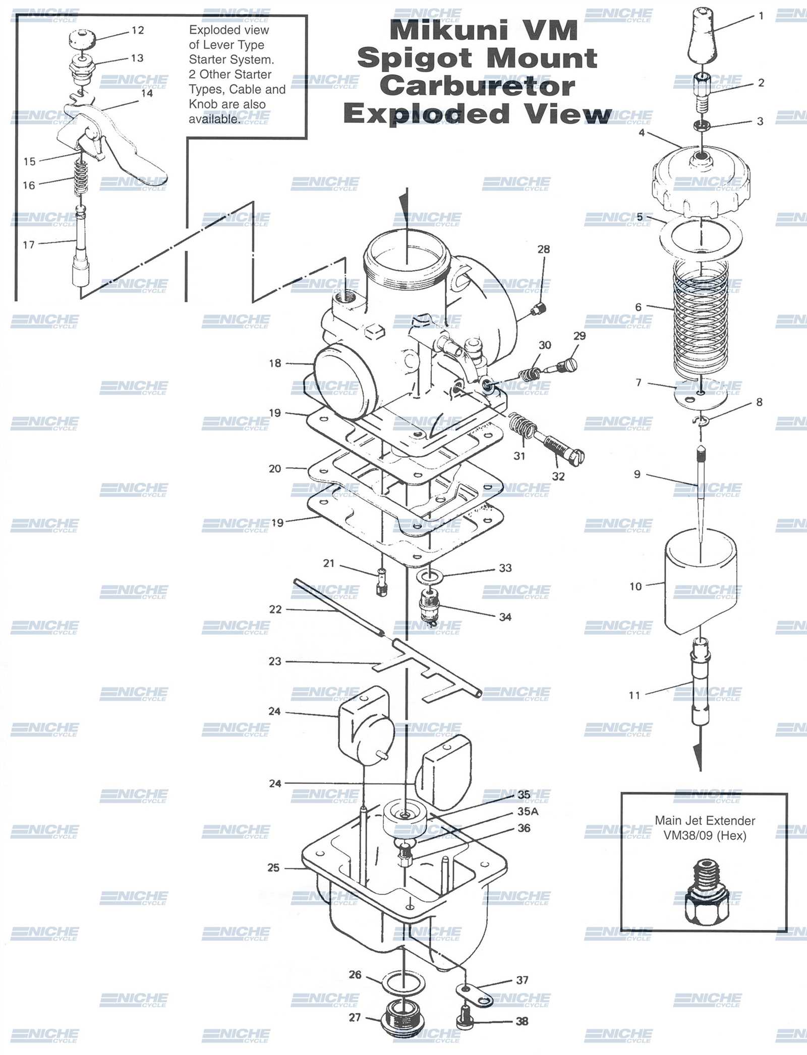 mikuni carb parts diagram