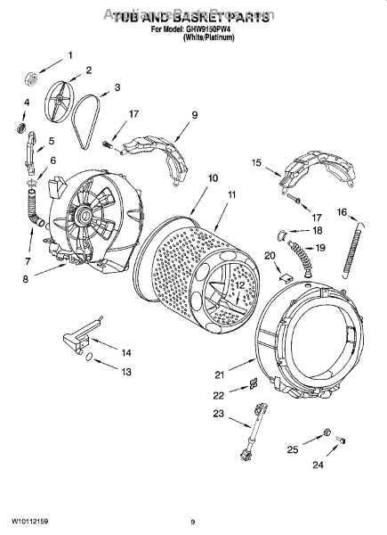 amana tandem 7300 parts diagram