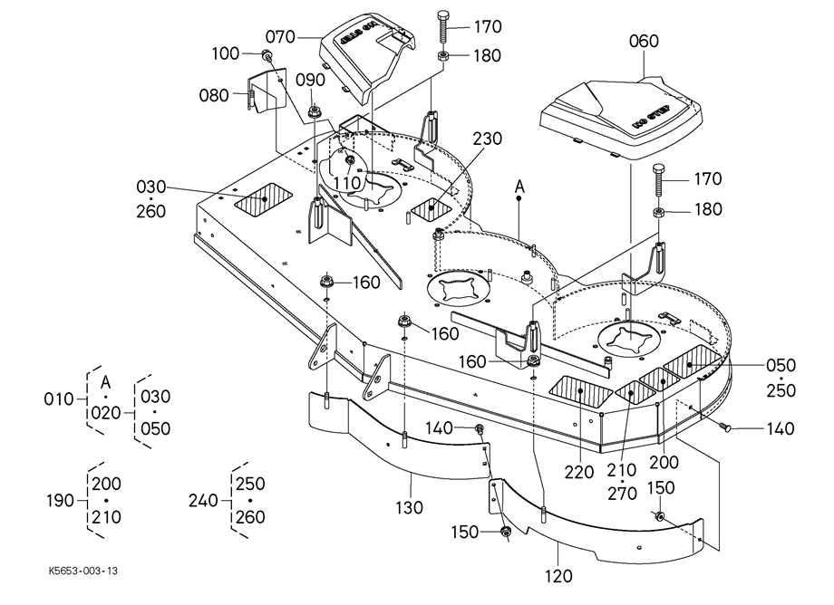 kubota 60 inch mower deck parts diagram