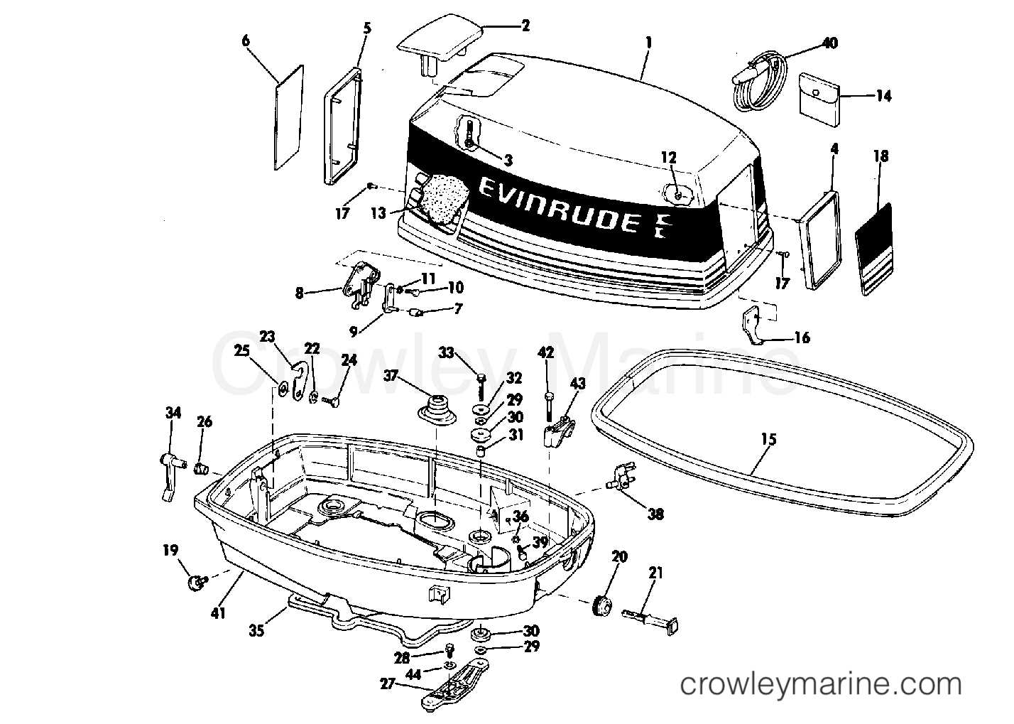 25 hp johnson outboard parts diagram