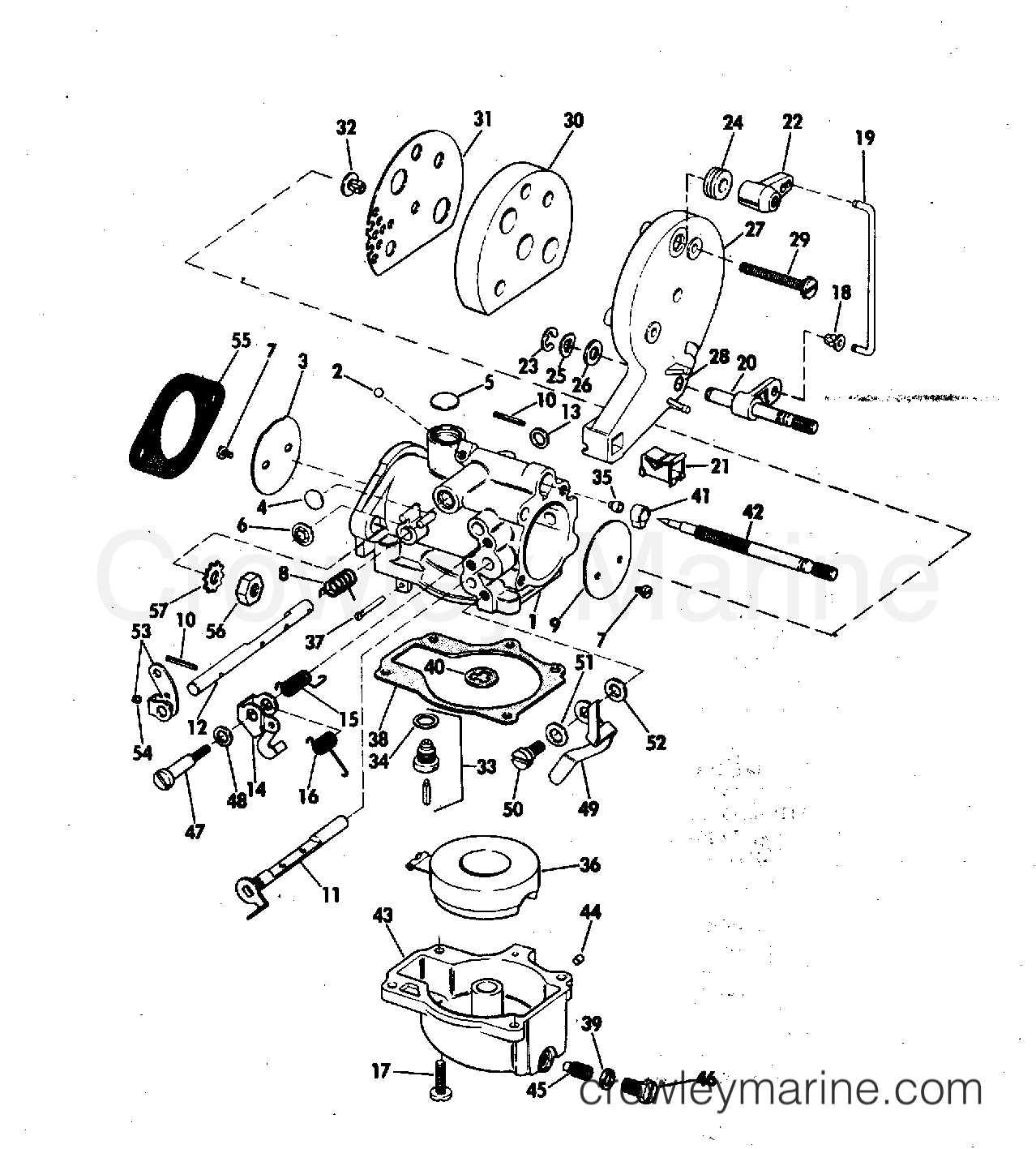 25 hp johnson outboard parts diagram