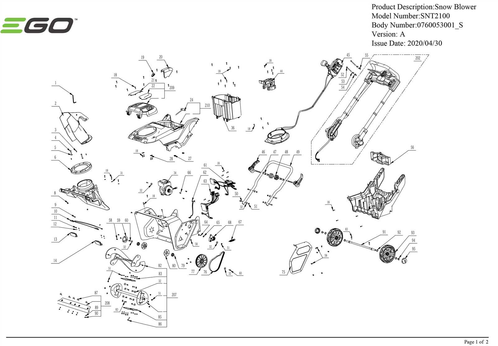 27 inch craftsman snowblower parts diagram