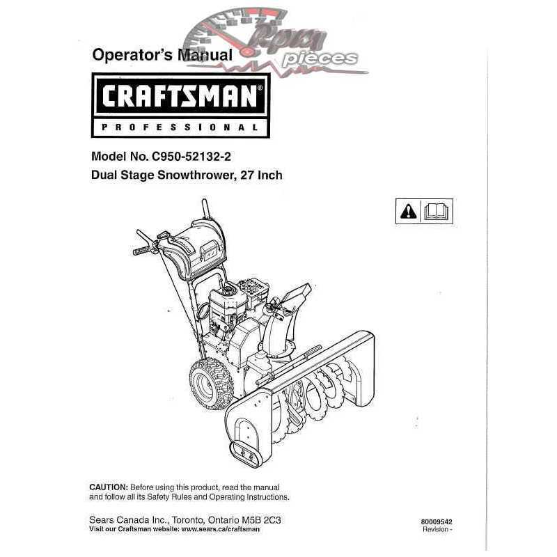 27 inch craftsman snowblower parts diagram