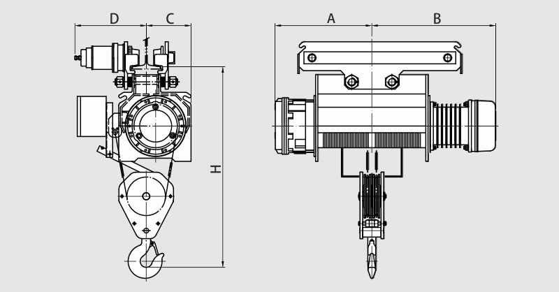 4 part crane block reeving diagram