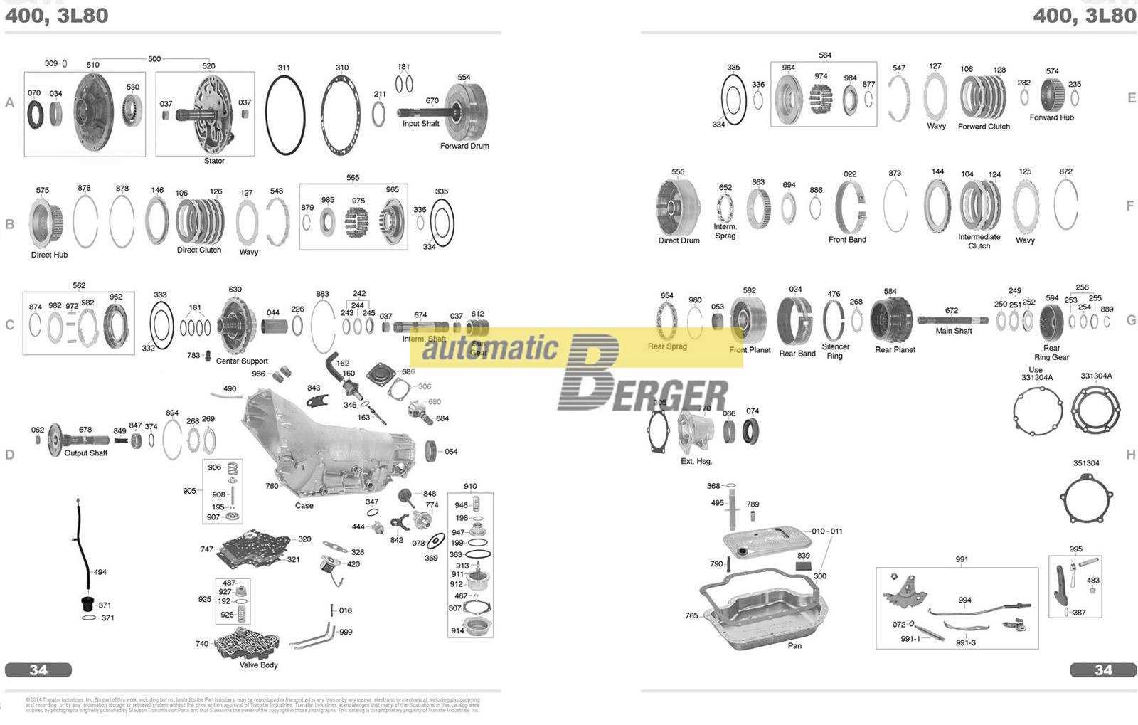 4l80e valve body parts diagram