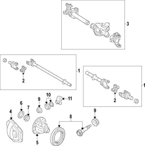 4x4 front ford f250 front axle parts diagram