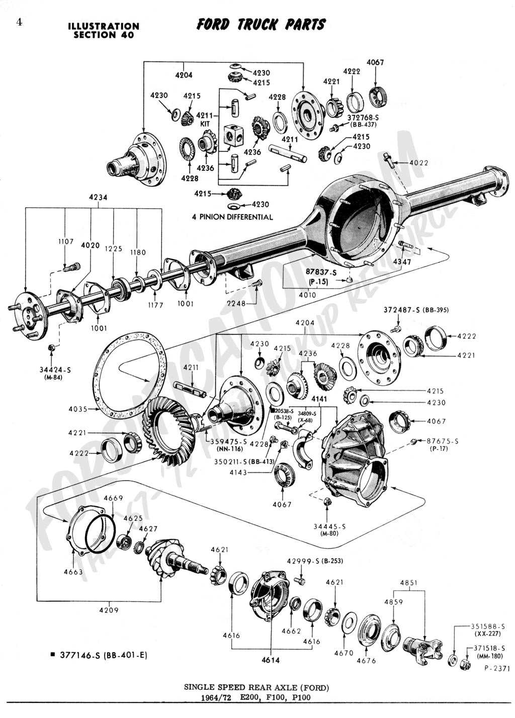 4x4 front ford f250 front axle parts diagram