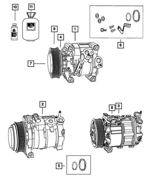 air conditioner compressor parts diagram