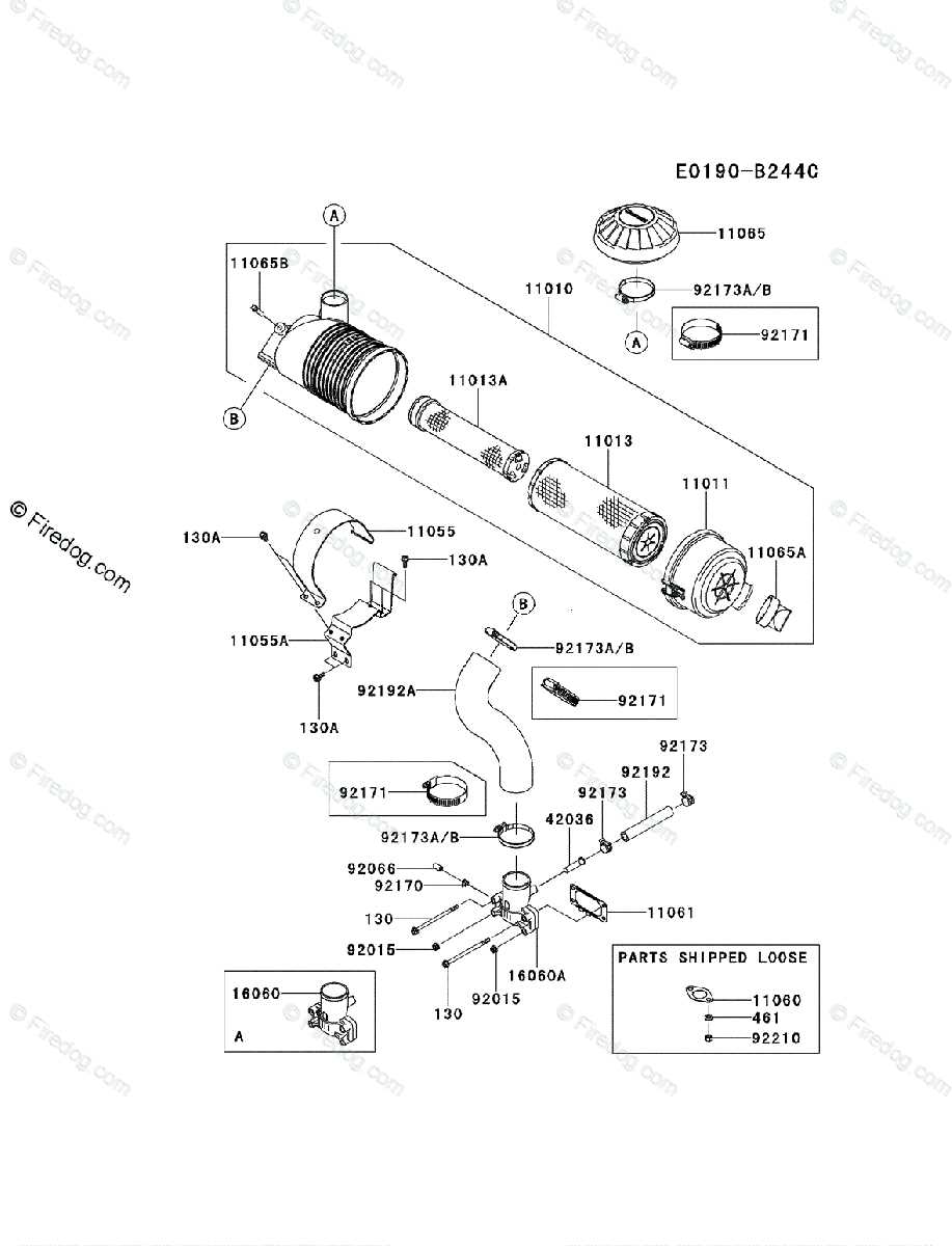 air filter parts diagram