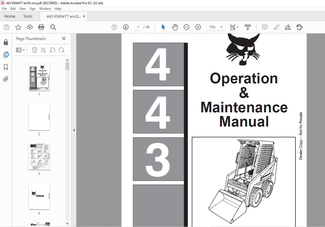 bobcat s205 parts diagram