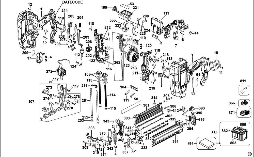 brad nailer parts diagram