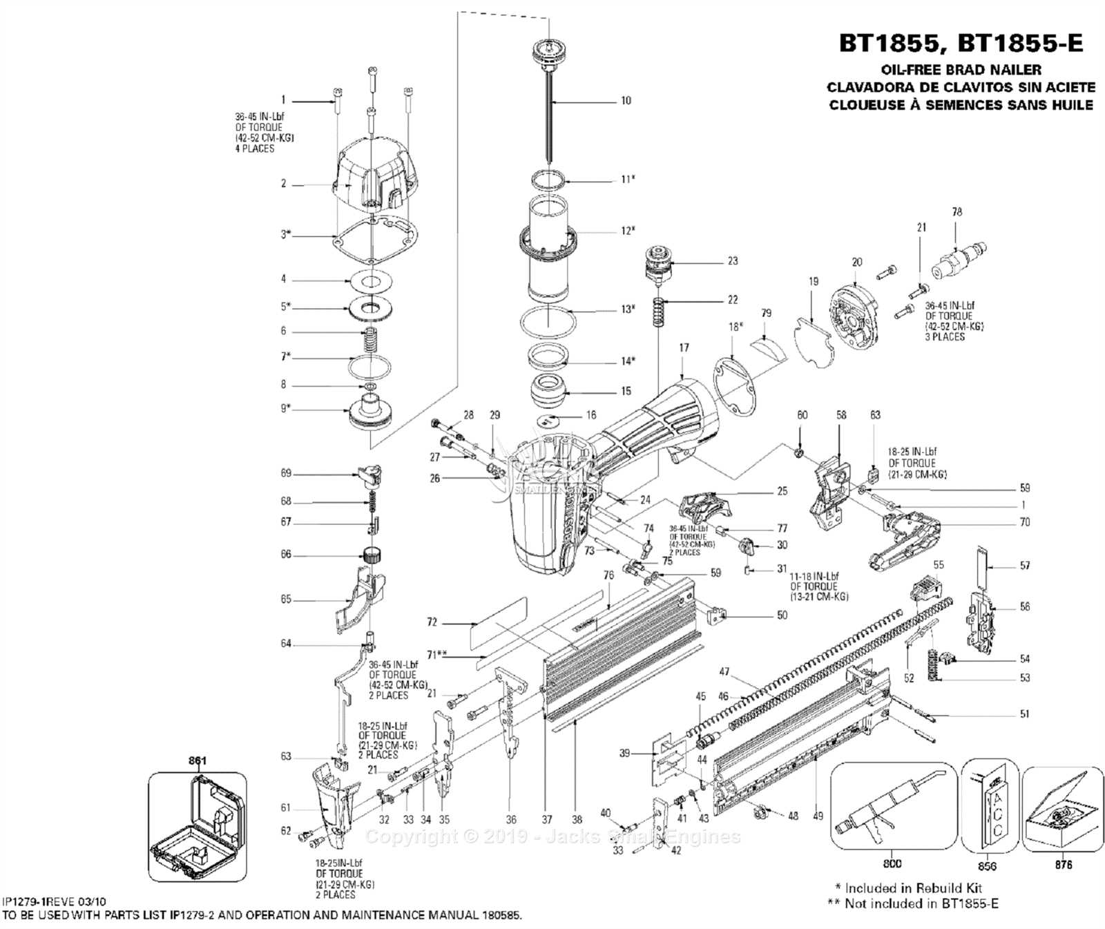 brad nailer parts diagram