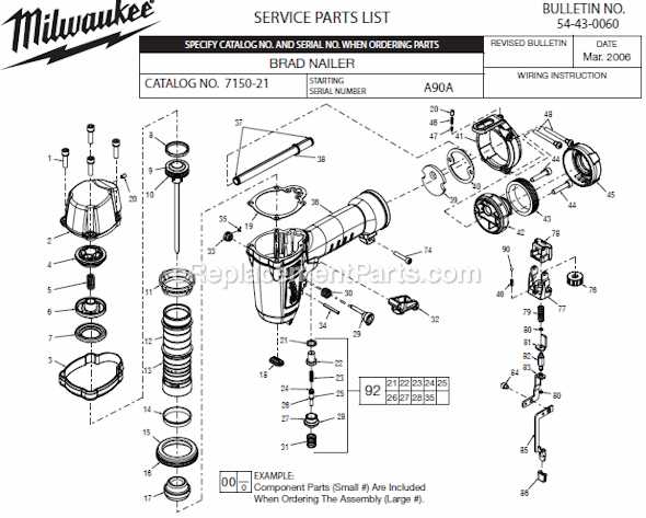 brad nailer parts diagram