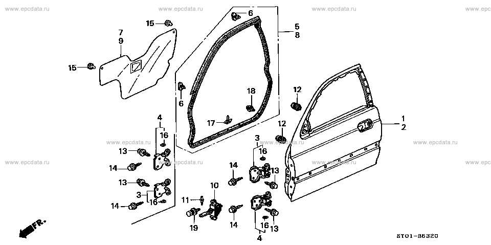 car door diagram parts