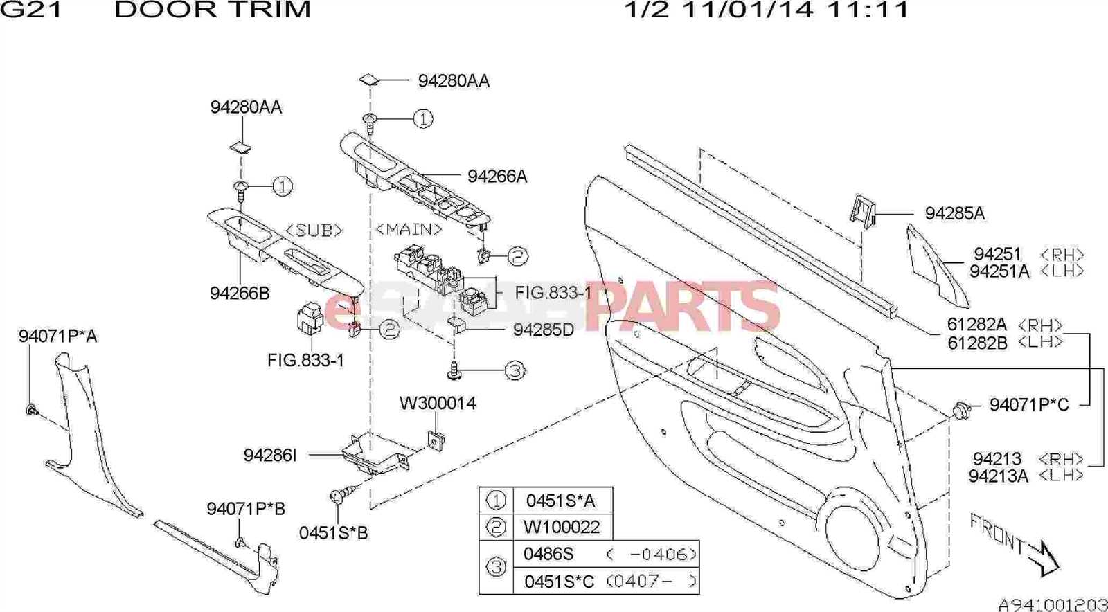car door diagram parts